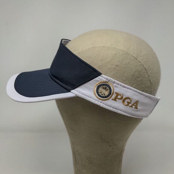 PGA Men's 75th Senior Championship Blue White Strapback Visor Hat Embroidered - Picture 6 of 15